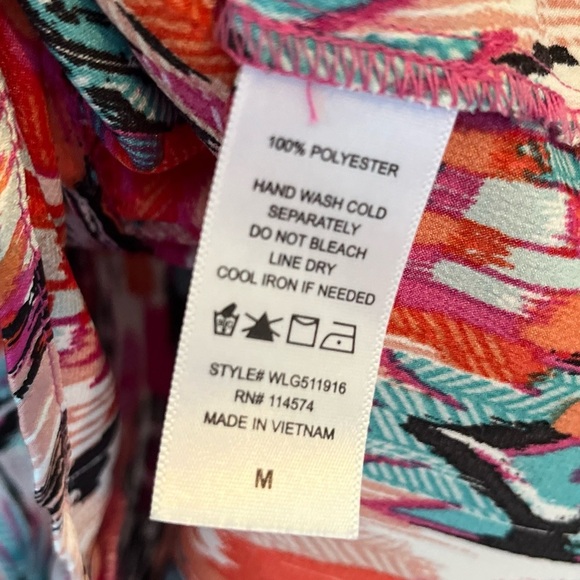 RO & DE Anthropologie multi color crop button up size Medium Western-ish - Picture 3 of 8